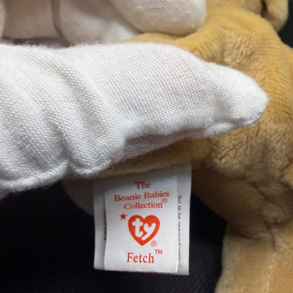 Ty Beanie Baby Fetch Dog 1997 Vintage Plush w/ Tag - Picture 4 of 9